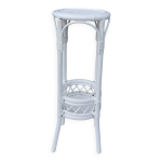 Sellette porte plante blanche en bambou rotin h 75, 5 cm Sellette porte plante blanche en bambou rotin h 75, 5 cm