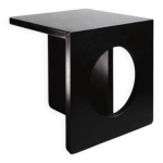 Sellette table d'appoint en bois teint� noir