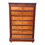 Semainier en bois massif d'poque 19me