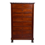 Semainier ou chiffonnier � 6 tiroirs, �poque empire / restauration