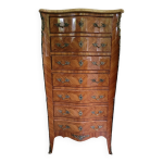 Semainier, chiffonnier galb style louis xv sign skalski