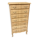 Semainier louis xv en bois brut