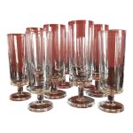 Srie de 10 fltes  champagne