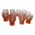 Srie de 11 verres  eau art dco anne 40