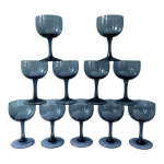 Srie de 11 verres  pied, 1950