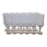 Srie de 12 fltes  champagne