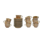 Série de 12 tasses vintage en porcelaine par la maison revol, france Série de 12 tasses vintage en porcelaine par la maison revol, france