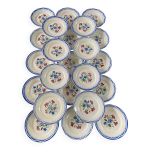 Srie de 21 assiettes creuses digoin sarreguemines  elorn