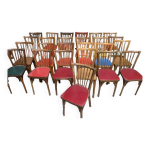 Srie de 25 anciennes chaises bistrot baumann vintage en bois courb assis ska ou bois