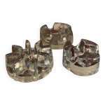 Srie de 3 bougeoirs chauffe plat des annes 70