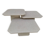 Serie de 3 tables basses gigognes en bois d�sign 1970s