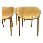 Série de 4 fauteuils soft egg by starck for driade, italie Série de 4 fauteuils soft egg by starck for driade, italie