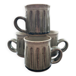 Srie de 4 mugs en grs