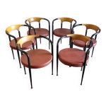Série de 6 chaises design modèle boléro par archirivolto - années 80 / 90 Série de 6 chaises design modèle boléro par archirivolto - années 80 / 90