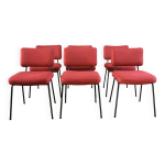 S�rie de 6 chaises moderniste vintage andr� simard, airborne 1960