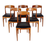 Serie de 6 chaises scandinaves