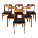 Serie de 6 chaises scandinaves années 60 Serie de 6 chaises scandinaves années 60