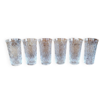 Srie de 6 verres en cristal taill saint louis