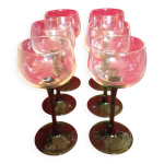 Serie de 6 verres a vin