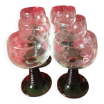 Serie de 6 verres a vin blanc