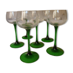 Srie de 6 verres  vin blanc alsace neuf dans leur bote d'origine