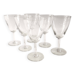 Serie de 6 verres  vin cisels