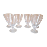 S�rie de 6 verres � vin en cristal de daum mod�le orval - 11cm - en coffret