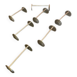 S�rie 7 porte couteau art d�co inox vintage