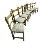 Srie de 8 chaises style louis xiv