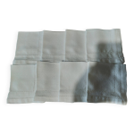 Srie de huit serviettes de table coton granit blanc jours 27 x 29 cm
