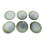 Série de six assiettes plates en faïence terre de fer badonviller modèle am Série de six assiettes plates en faïence terre de fer badonviller modèle am