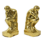 Serre - livres italiens en laiton  le penseur  rodin regina