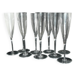 Service de 10 fltes  champagne cristal baccarat dom prignon