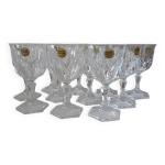 Service de 11 verres en cristal cisel