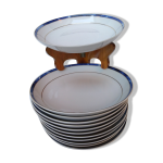 Service 12 assiettes creuses porcelaine vintage annes 80 / 90