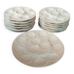 Service 12 assiettes. + plat  coquillages hutres barbotine