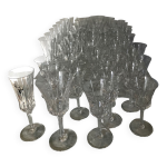 Service de 49 verres val st lambert en cristal taill
