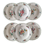 Service de 6 assiettes creuses en porcelaine franaise, villeroy & boch, d