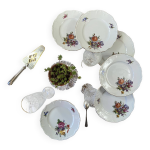 Service 6 assiettes dessert porcelaine ancienne edelstein bavaria