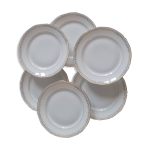Service de 6 assiettes en porcelaine de limoges Service de 6 assiettes en porcelaine de limoges