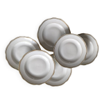 Service de 6 assiettes en porcelaine de sologne