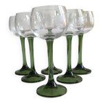 Service de 6 verres  pied alsace