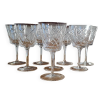 Service de 8 verres en cristal cisel�
