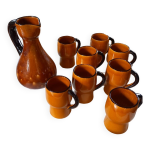 Service ancien 1 pichet et 8 mugs / tasses