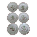 Service ancien kg lunville 12 assiettes dcor floral rouge & vert