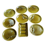 Service  asperges faience brillante gien 1970