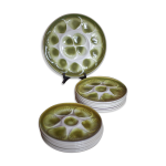 Service assiette coquilles cramique orchies moulin des loups x11 et un grand plat, assiette  huitre ...