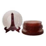 Service assiettes rosaline vintage