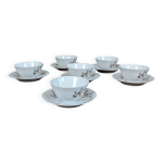 Service à café 12 pièces en porcelaine de sologne france Service à café 12 pièces en porcelaine de sologne france