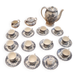 Service � caf�  bristol  crown ducal, complet, porcelaine anglaise de 1930